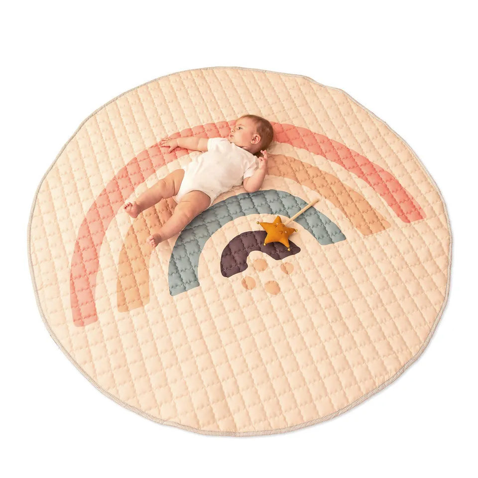 hakuna-matte-gesteppte-krabbeldecke-boho-rainbow-150-cm image 1