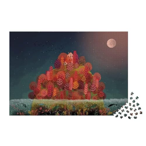 janod-puzzle-2000-teile-roter-herbst-f-r-erwachsene-j02518 image 6
