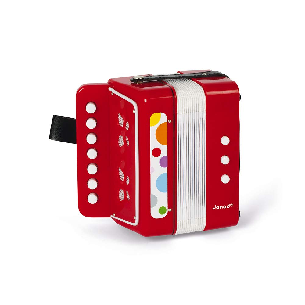 janod-confetti-akkordeon-j07620-rot-kinder-musikinstrument-mit-gurt image 2