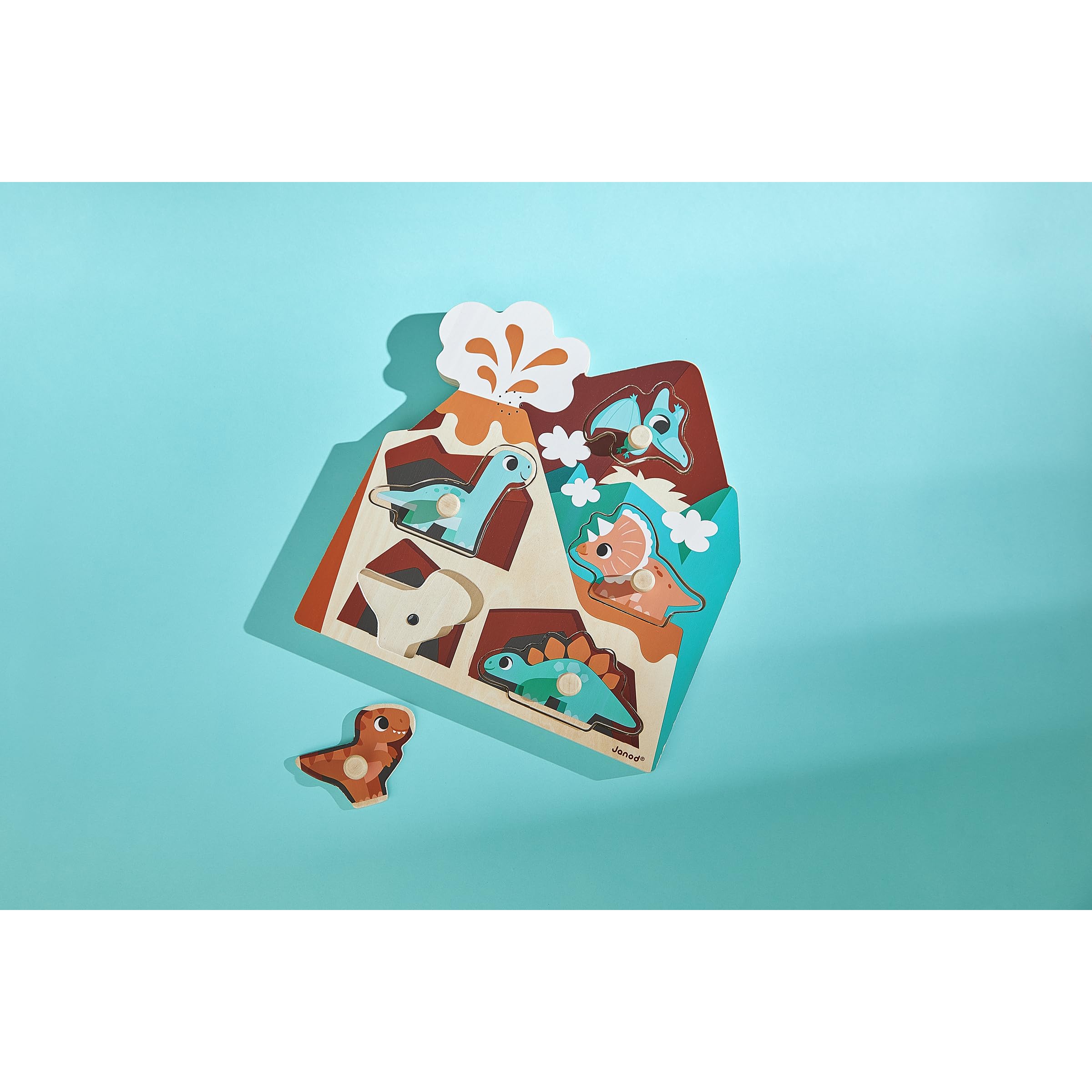 janod-holzpuzzle-mit-ger-uschen-dino-5-teile-ab-18-monaten image 5