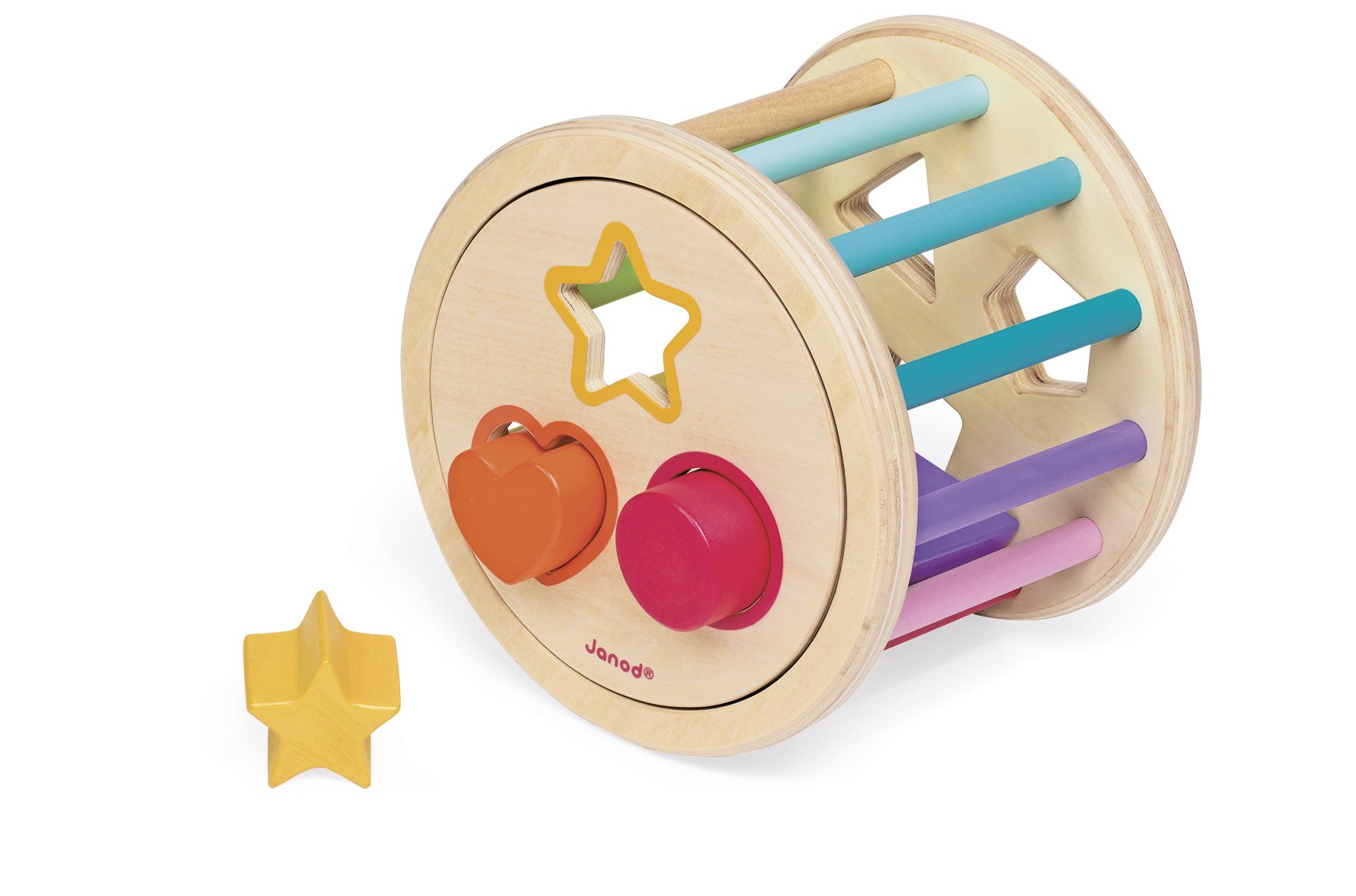 janod-holz-sortierspiel-rolltrommel-steckbox-j05336 image 3