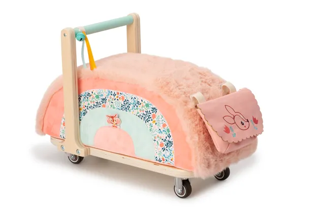lilliputiens-stella-rutscher-lauflernwagen-rehkitz-aus-holz-und-stoff image 1