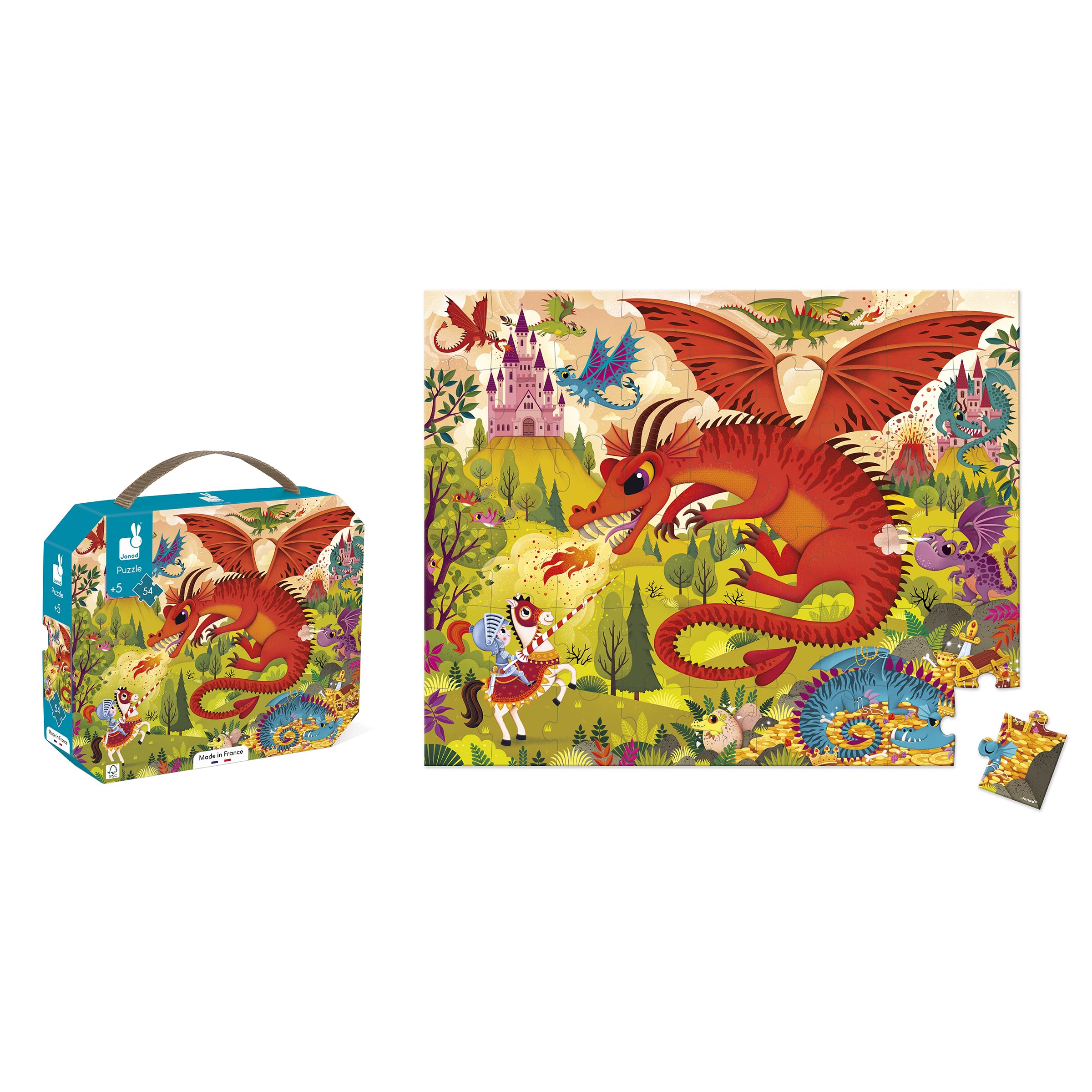 janod-kinderpuzzle-prinzessinnen-36-teile-mit-koffer-ab-4-jahren image 3