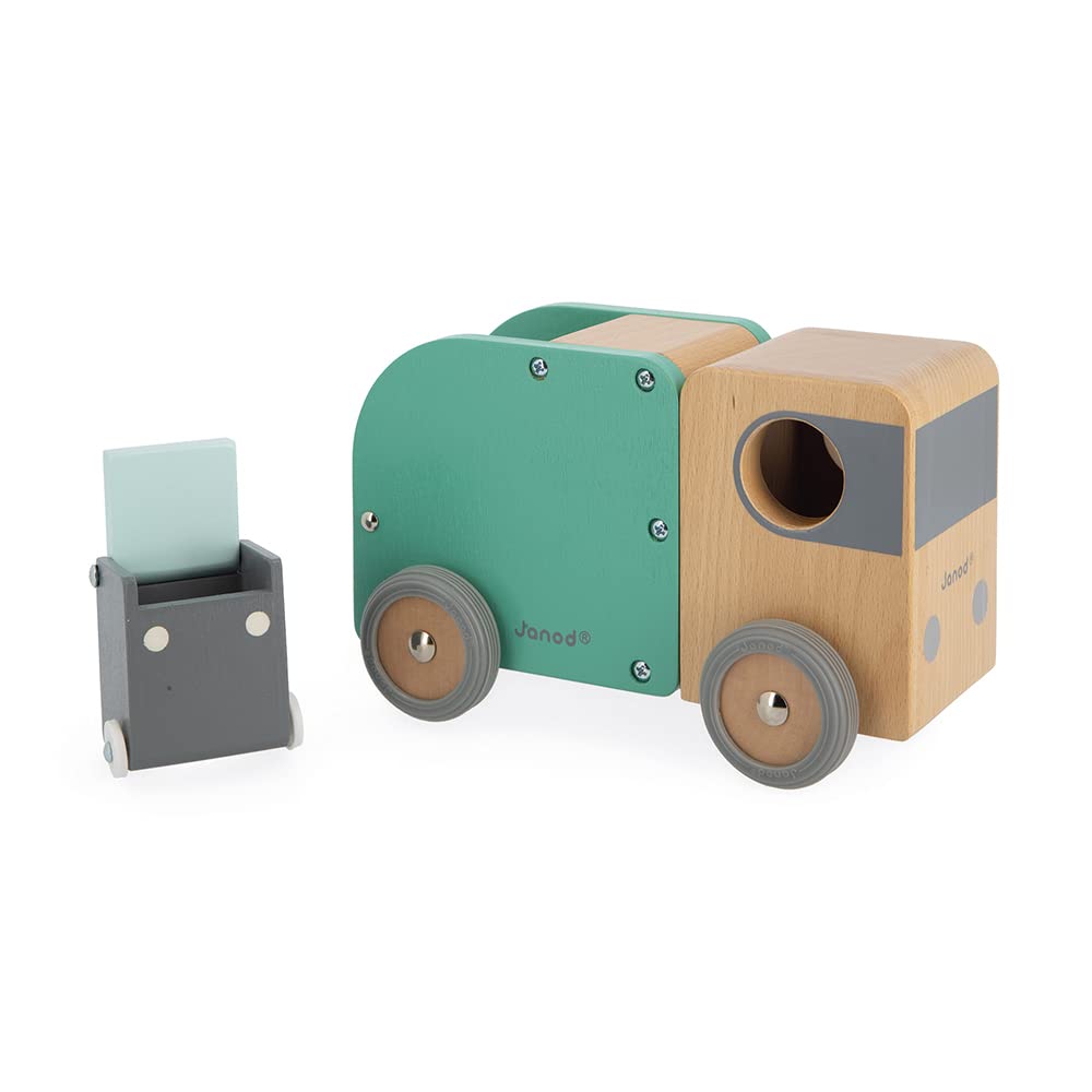 janod-bolid-m-llwagen-aus-holz-j04633-gr-n-22-cm-fahrzeug-ab-2-jahre image 7