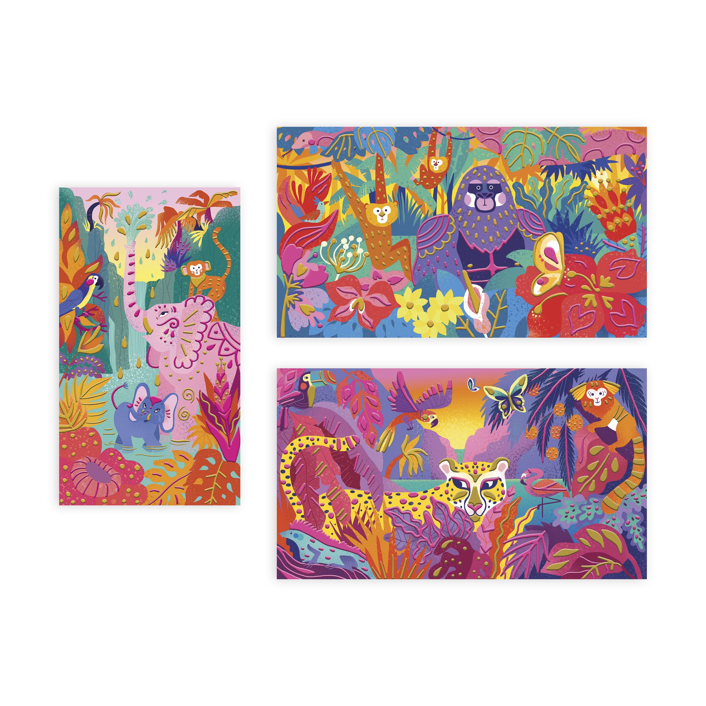 janod-les-ateliers-du-calme-3d-malerei-dschungel-j07950-mit-gold-pink image 2