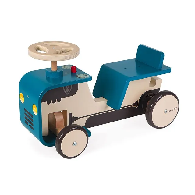 janod-traktor-rutscher-holz-rutschauto-j08053 image 1