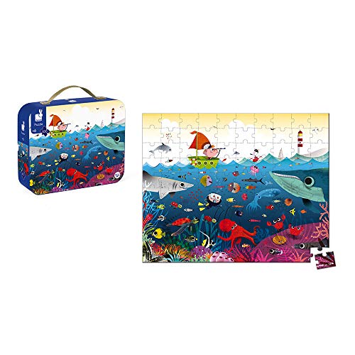janod-j02947-kinder-puzzle-unterwasserwelt-100-teile-im-koffer image 7