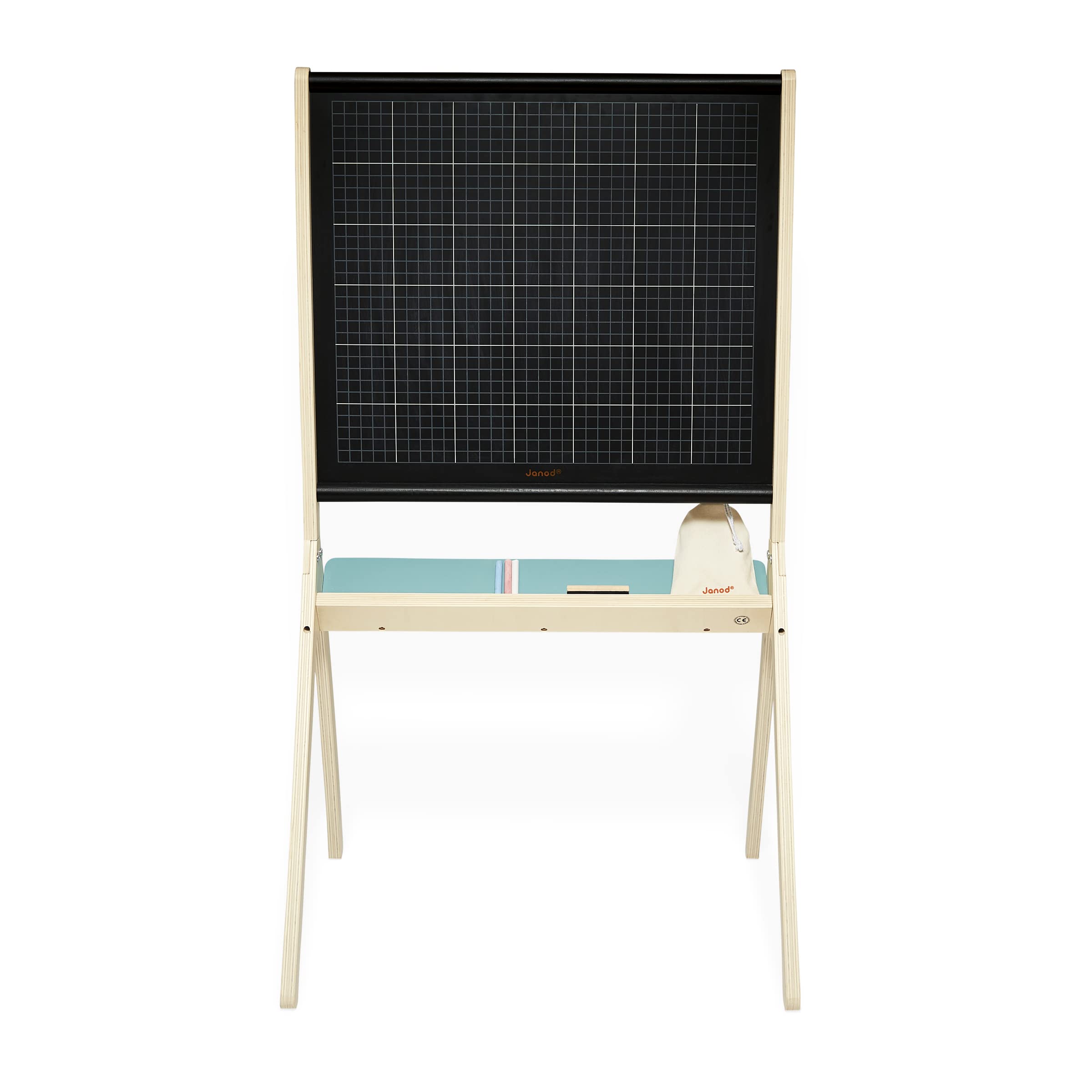 janod-klassische-doppelseitige-magnettafel-standtafel-mit-20-magneten image 2