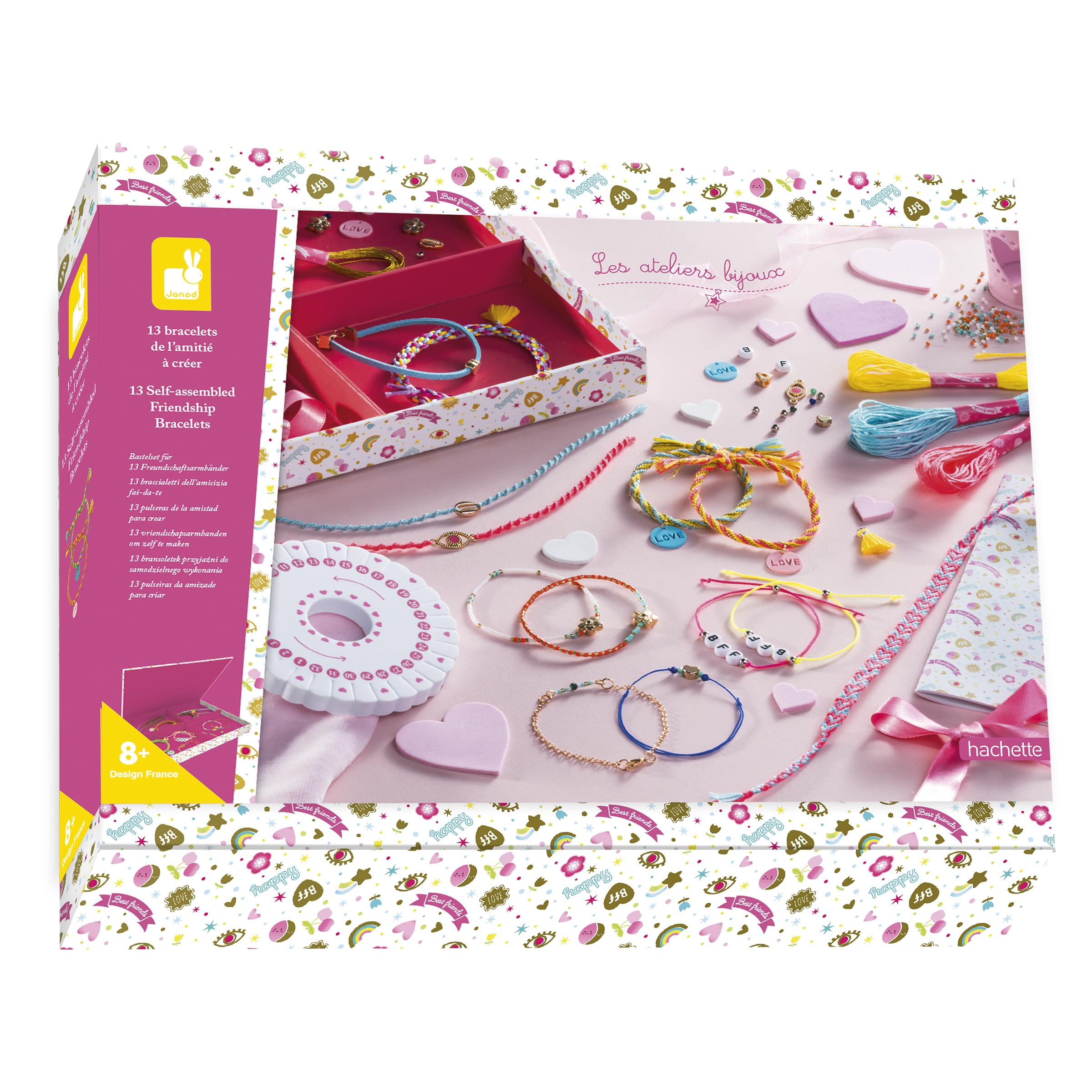 janod-les-ateliers-bijoux-set-f-r-13-freundschaftsarmb-nder-neon image 1