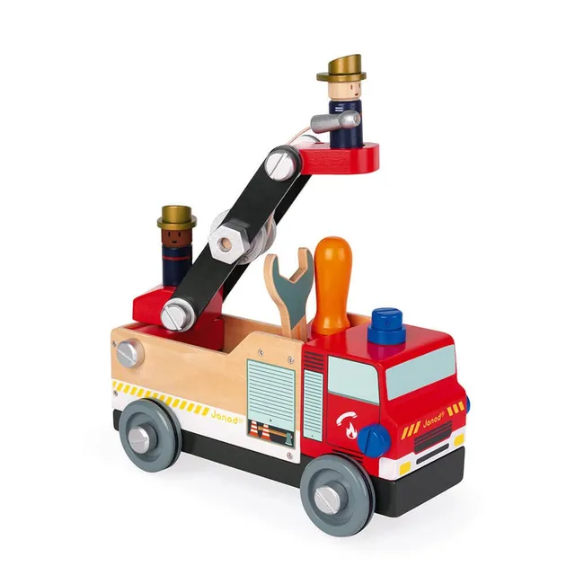 janod-brico-kids-feuerwehrwagen-holz-bausatz-45-teile-j06469-ab-3-jahren image 1
