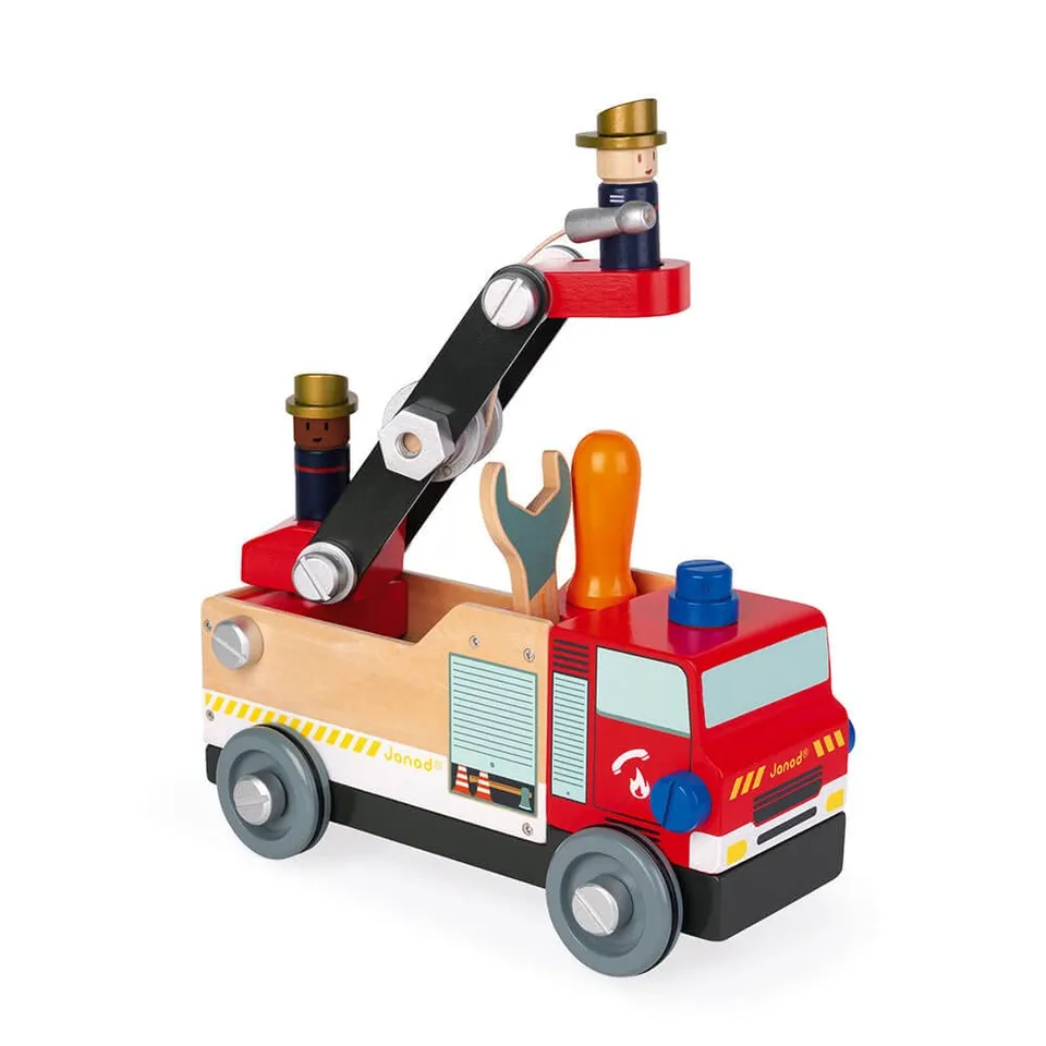 janod-brico-kids-feuerwehrwagen-holz-bausatz-45-teile-j06469-ab-3-jahren image 1