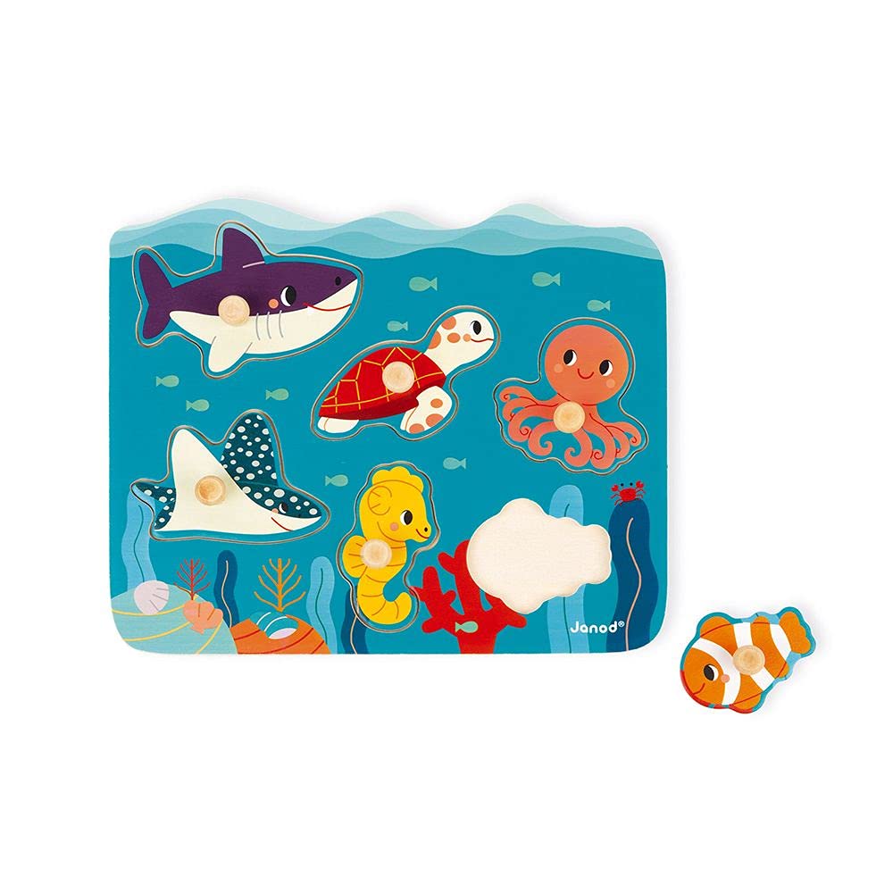 janod-j08619-knopf-puzzle-holz-6-teile-meerestiere-wwf image 3