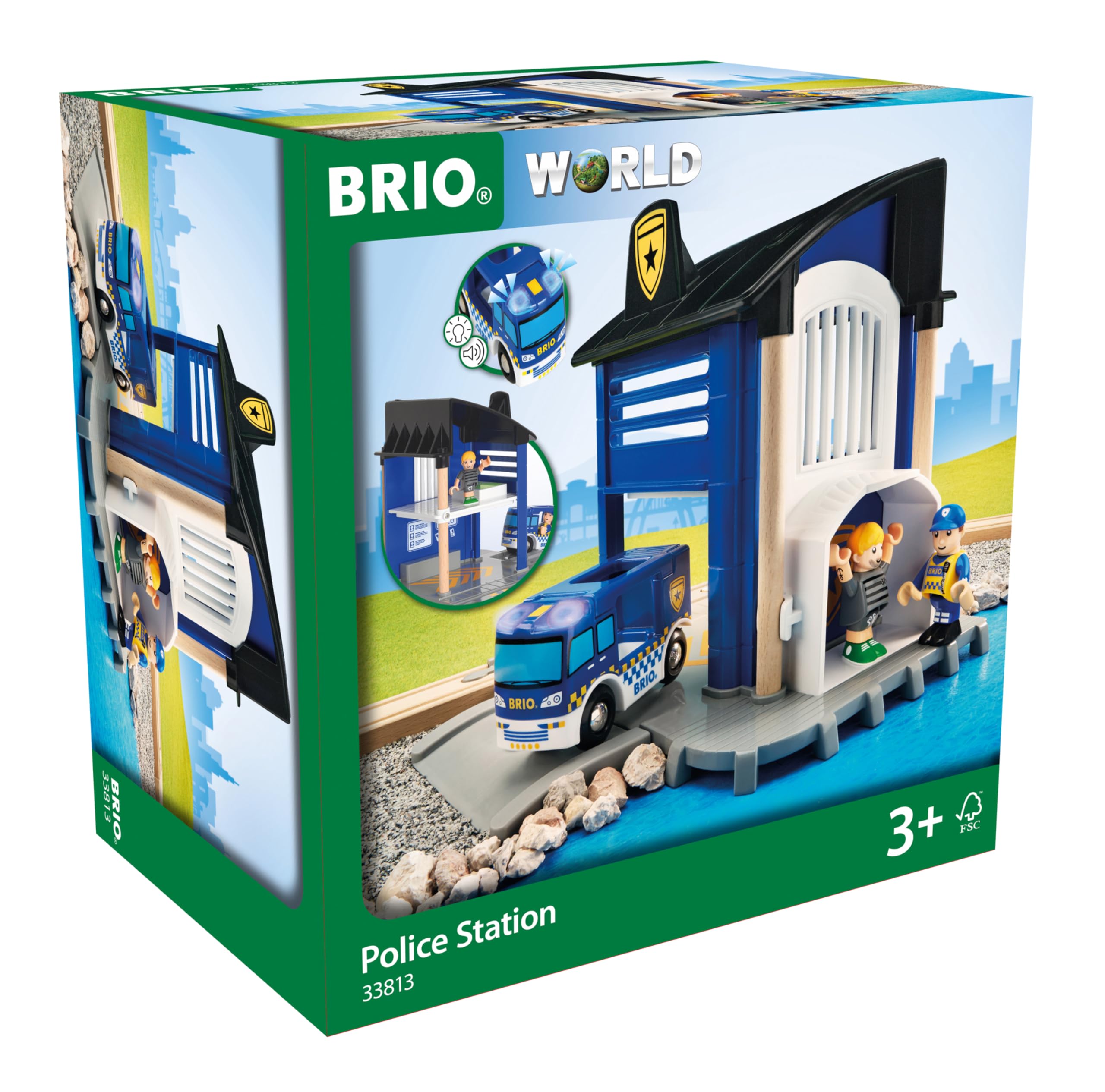 brio-world-polizeistation-mit-einsatzfahrzeug-holzspielzeug-ab-3-jahre image 1