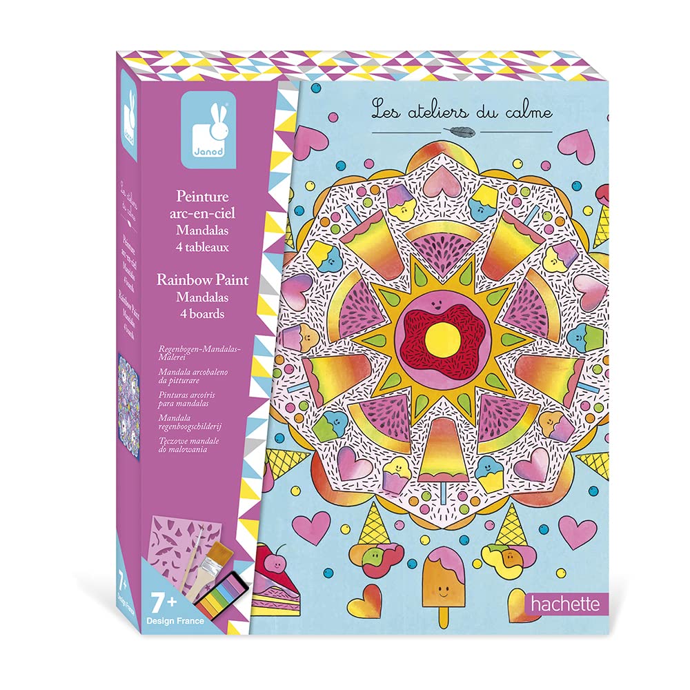 janod-j07992-mal-set-regenbogen-mandala-bastelset image 1