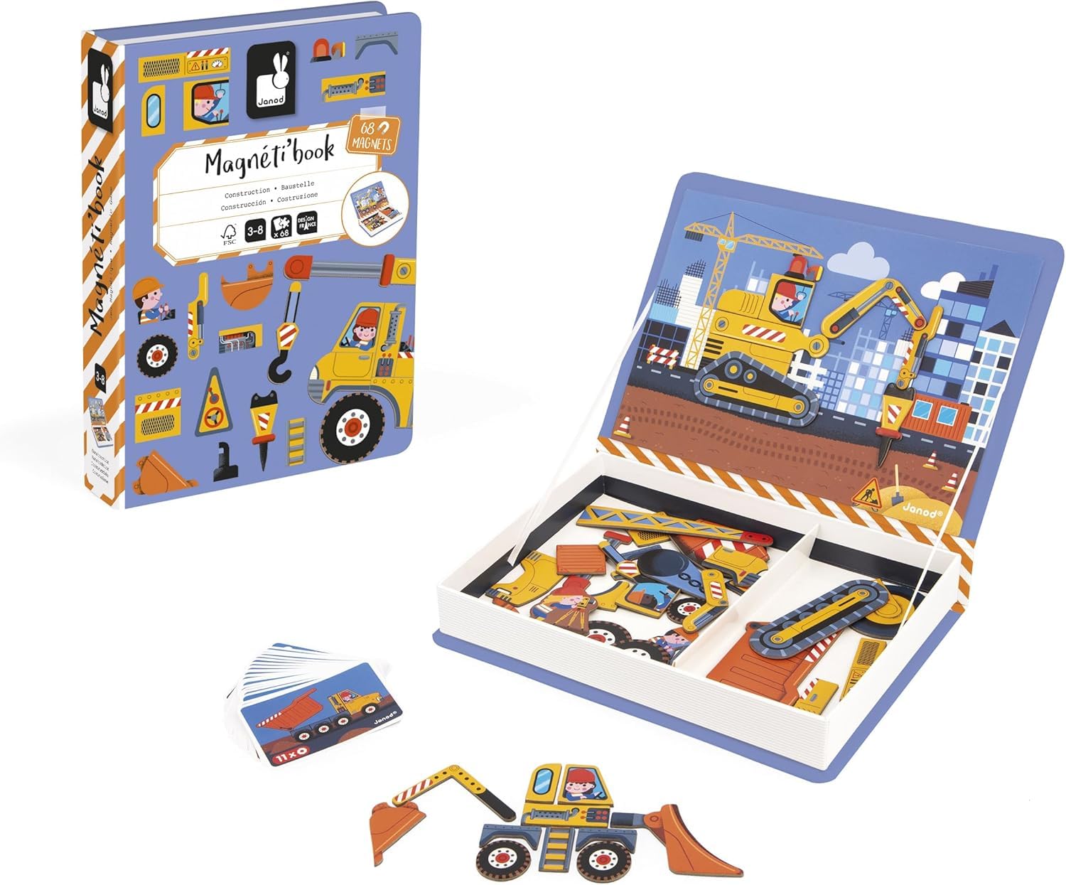 janod-magn-ti-book-fahrzeuge-der-baustelle-magnetspiel-mit-50-magneten-und-18-mo image 3