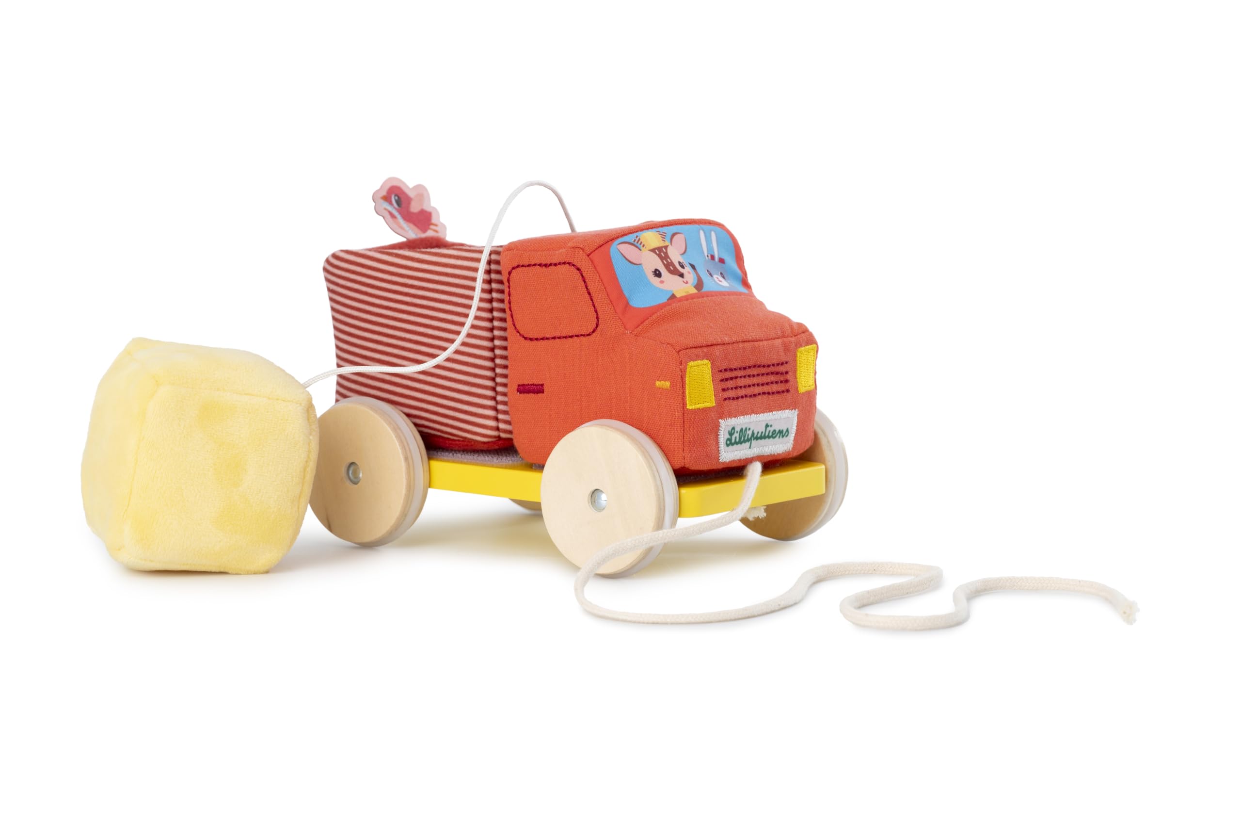 lilliputiens-nachzieh-kipplaster-mit-klangspielen-stella-und-hase-ab-12-monaten image 2