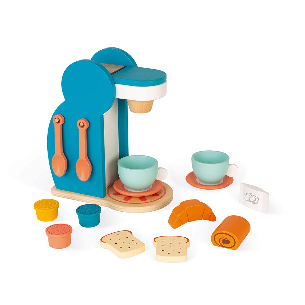 janod-holz-espressomaschine-j06599-fr-hst-ck-spielset-mit-14-zubeh-rteilen image 1