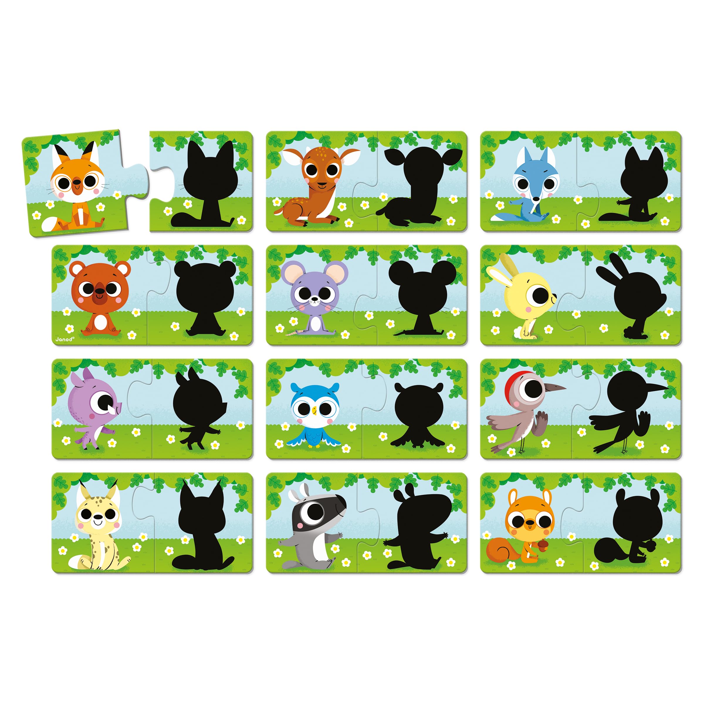 janod-tiere-und-schatten-zuordnungspuzzle-12x2-teile image 2
