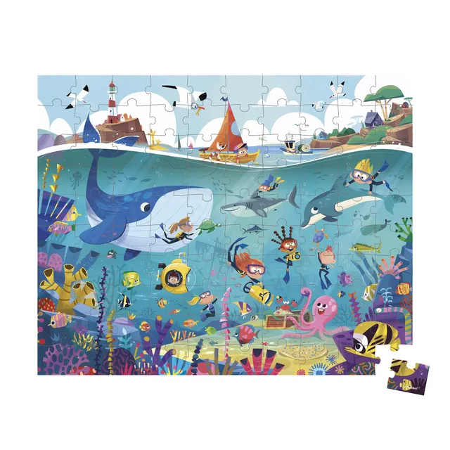 janod-lernpuzzle-t-nzerinnen-100-teile-mit-poster-und-koffer image 1