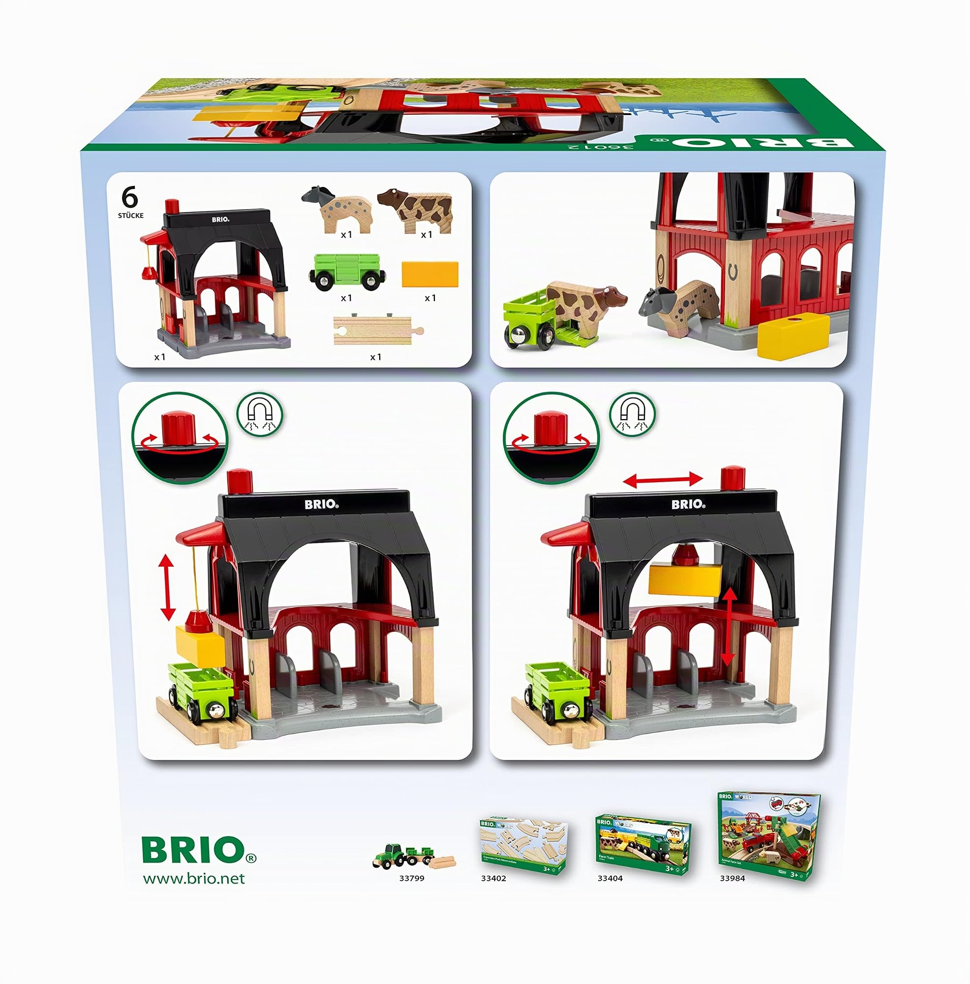 brio-36012-tierscheune-mit-heuwaggon-bauernhof-zubeh-r-f-r-holzbahn image 4