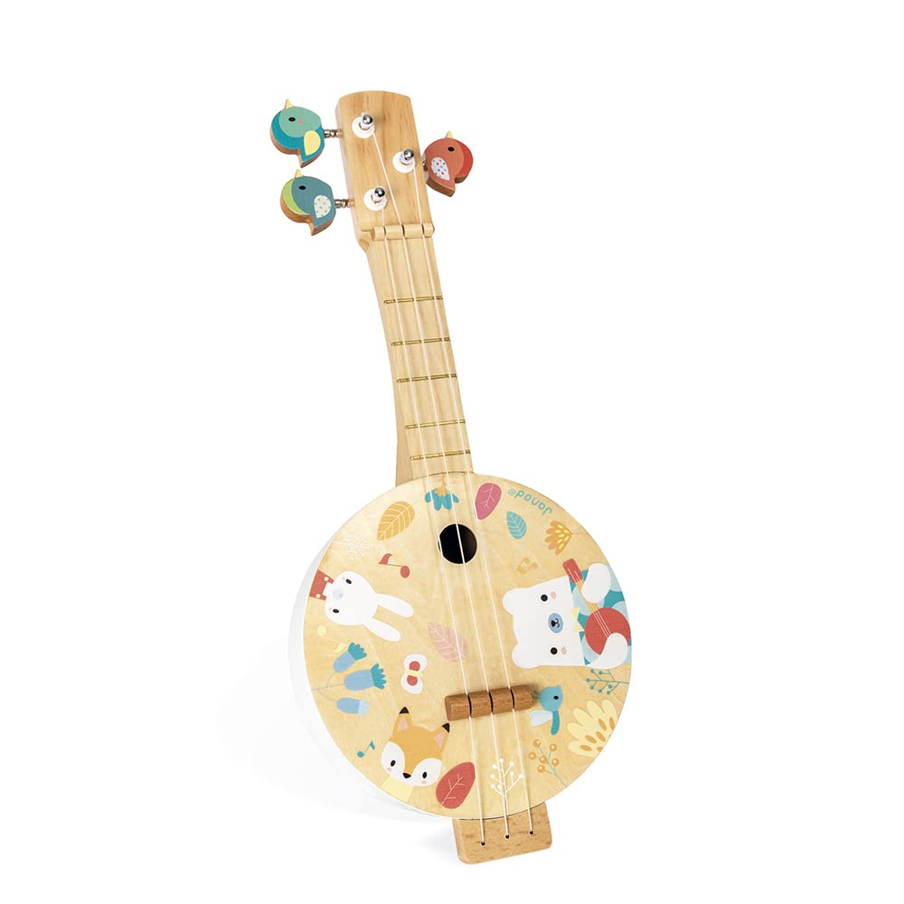 janod-pure-banjo-j05160-holz-musikinstrument-3-saitig-ab-3-jahre image 2