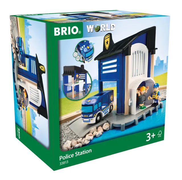 brio-world-polizeistation-mit-einsatzfahrzeug-holzspielzeug-ab-3-jahre image 1