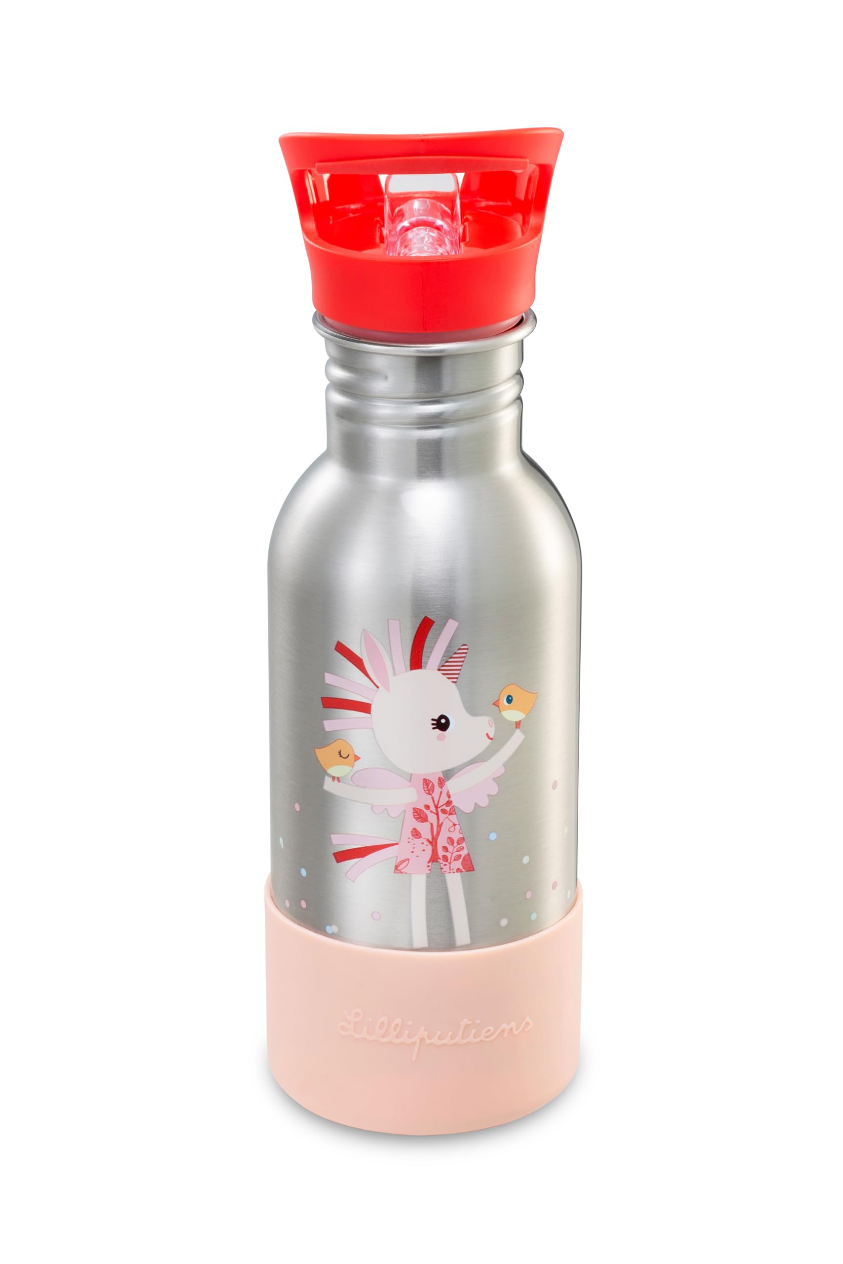 lilliputiens-trinkflasche-edelstahl-600-ml-magic-joe-mit-strohhalm image 8