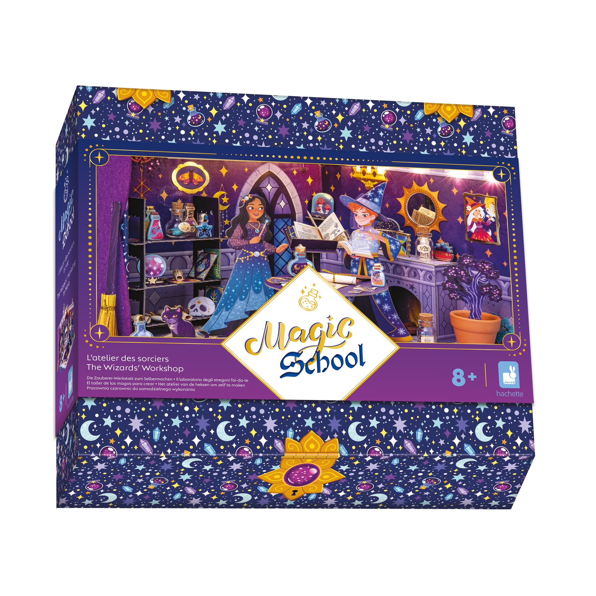 janod-magic-school-zauberer-werkstatt-3d-bastelset-mit-lichterkette-ab-8-jahre image 2