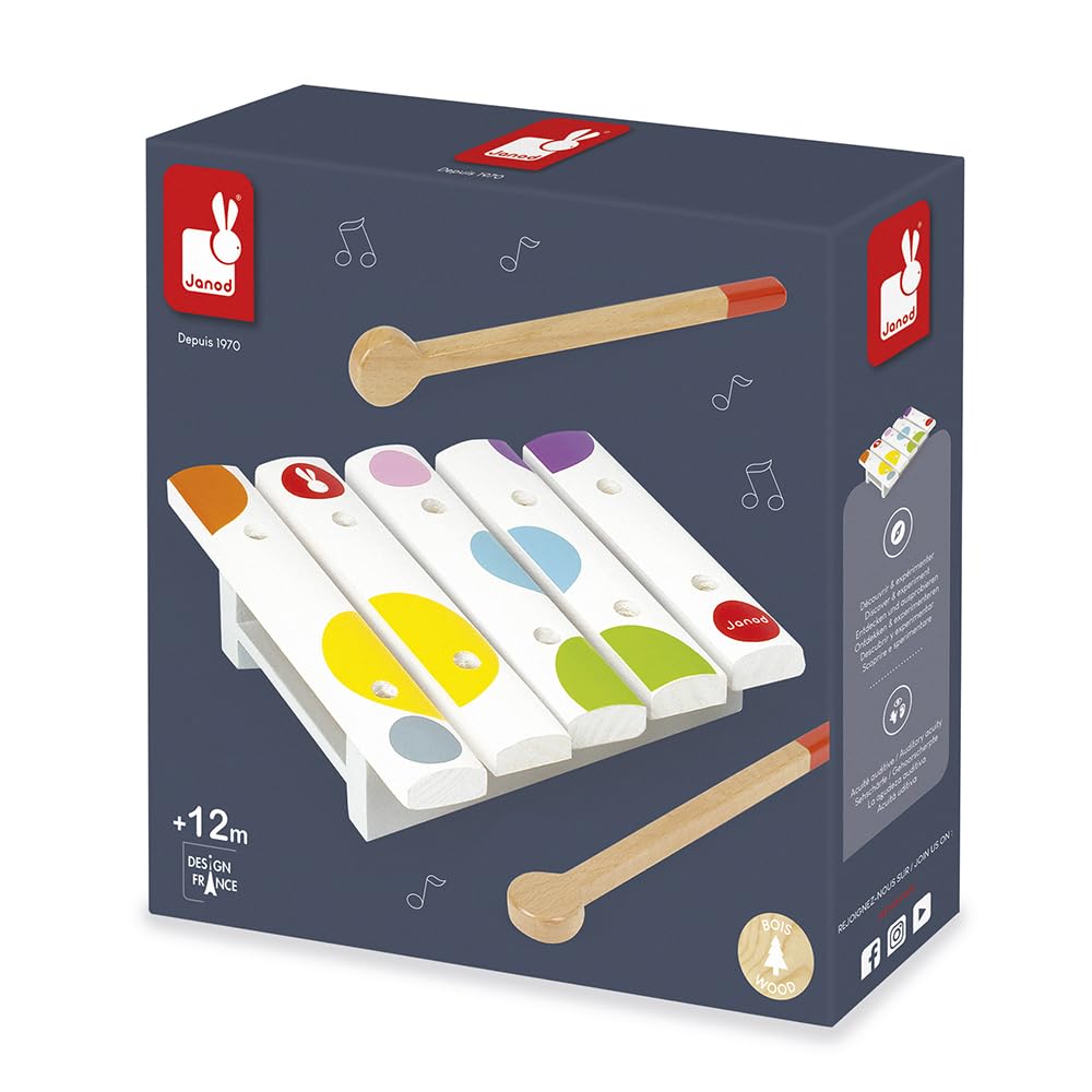 janod-confetti-j07603-mini-holz-xylofon-musikinstrument-mit-5-t-nen-und-2-schl-g image 3