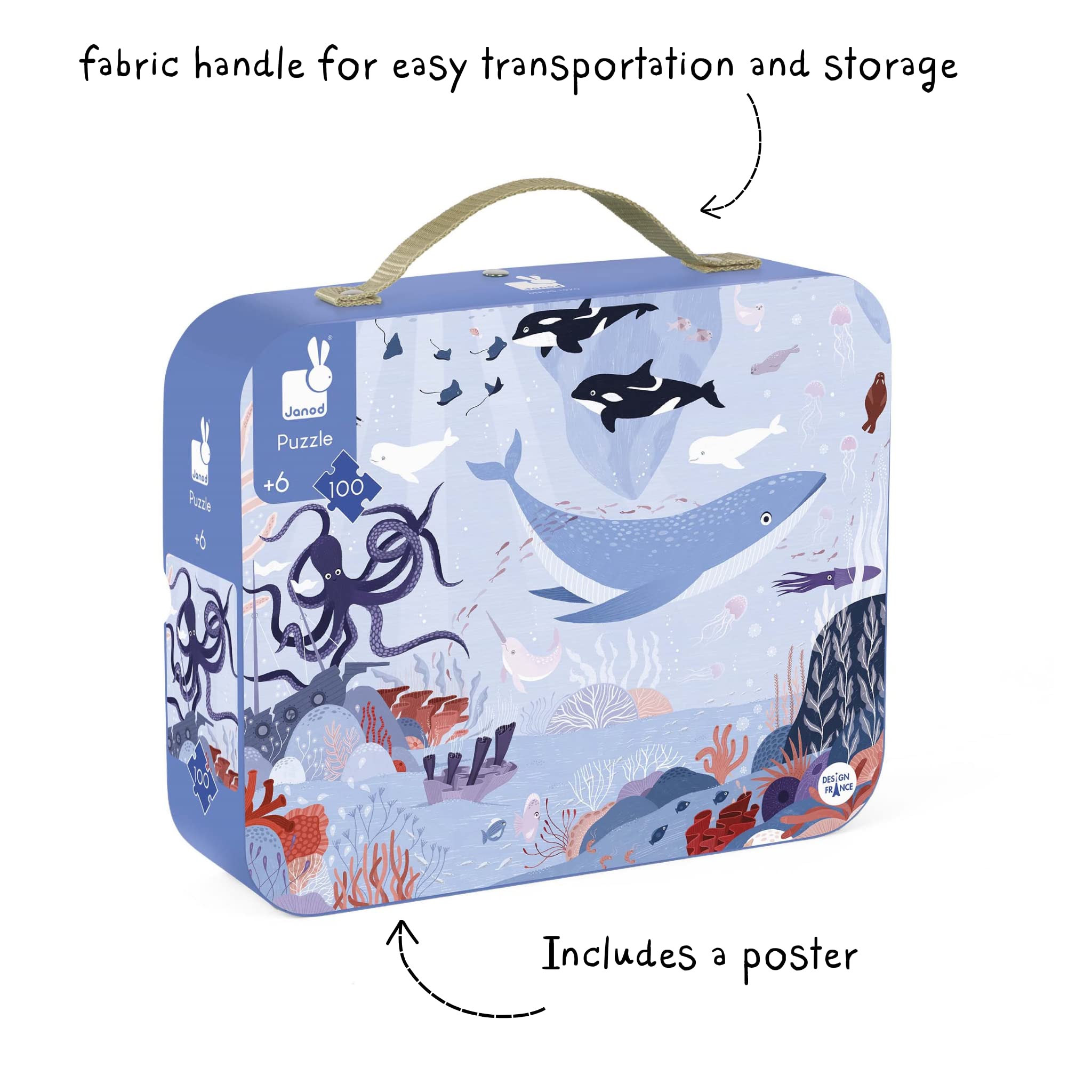 janod-arktischer-ozean-kinderpuzzle-100-teile-im-koffer-j02673 image 3