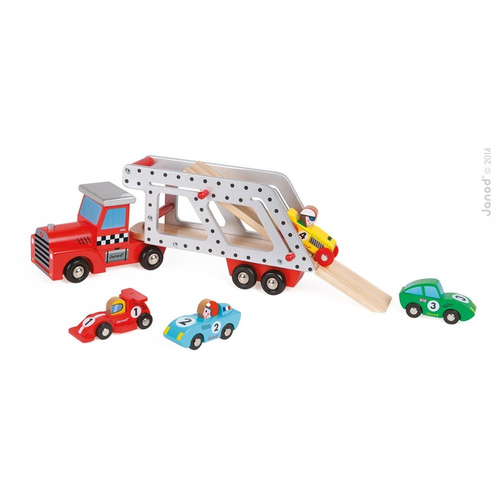janod-story-autotransporter-holz-mit-4-rennautos-ab-2-jahre image 3