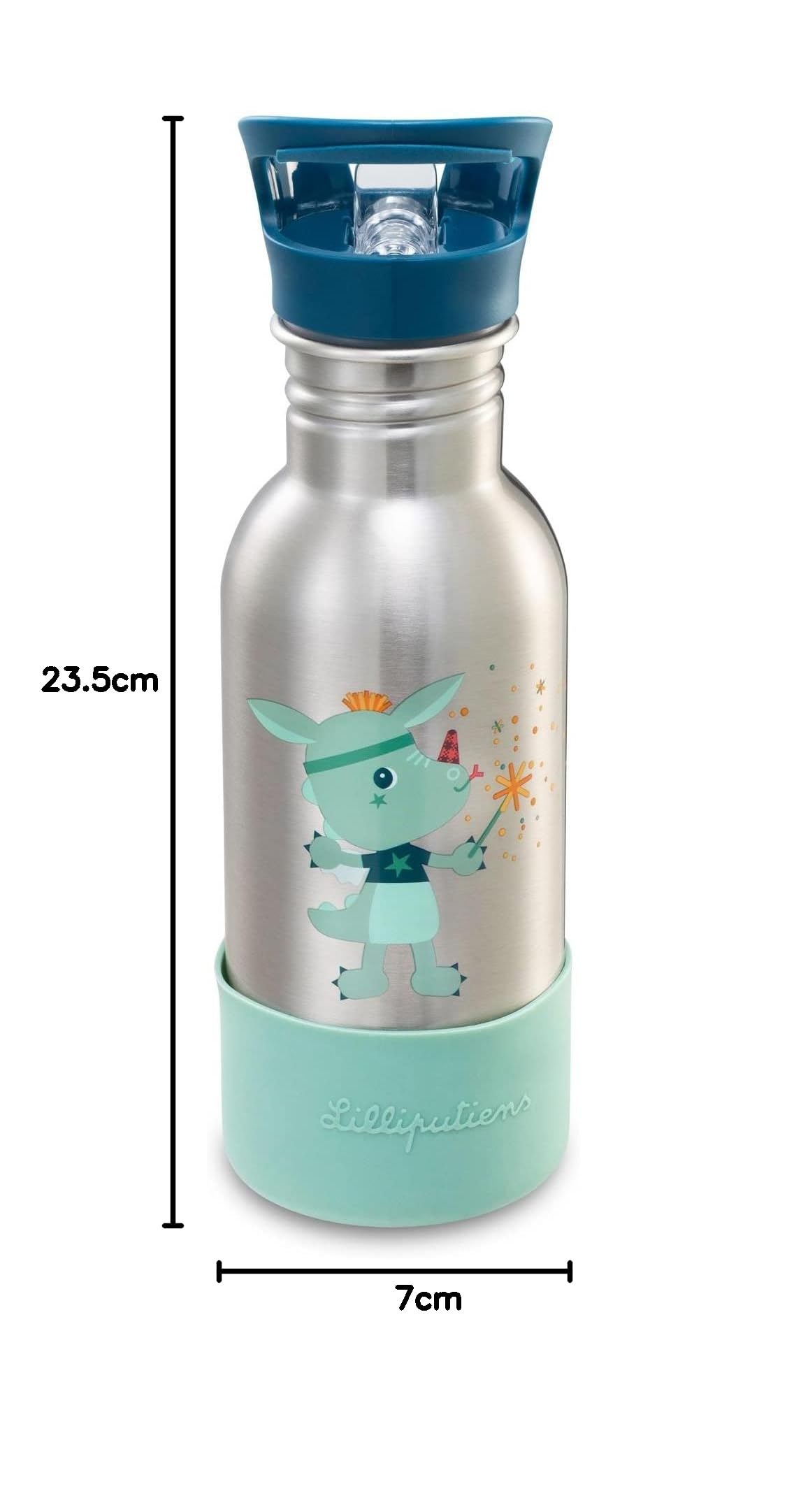 lilliputiens-trinkflasche-edelstahl-600-ml-magic-joe-mit-strohhalm image 6