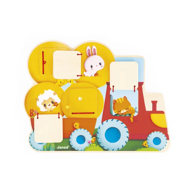 janod-holzpuzzle-traktor-j07128-5-klappt-ren-ab-12-monaten image 1