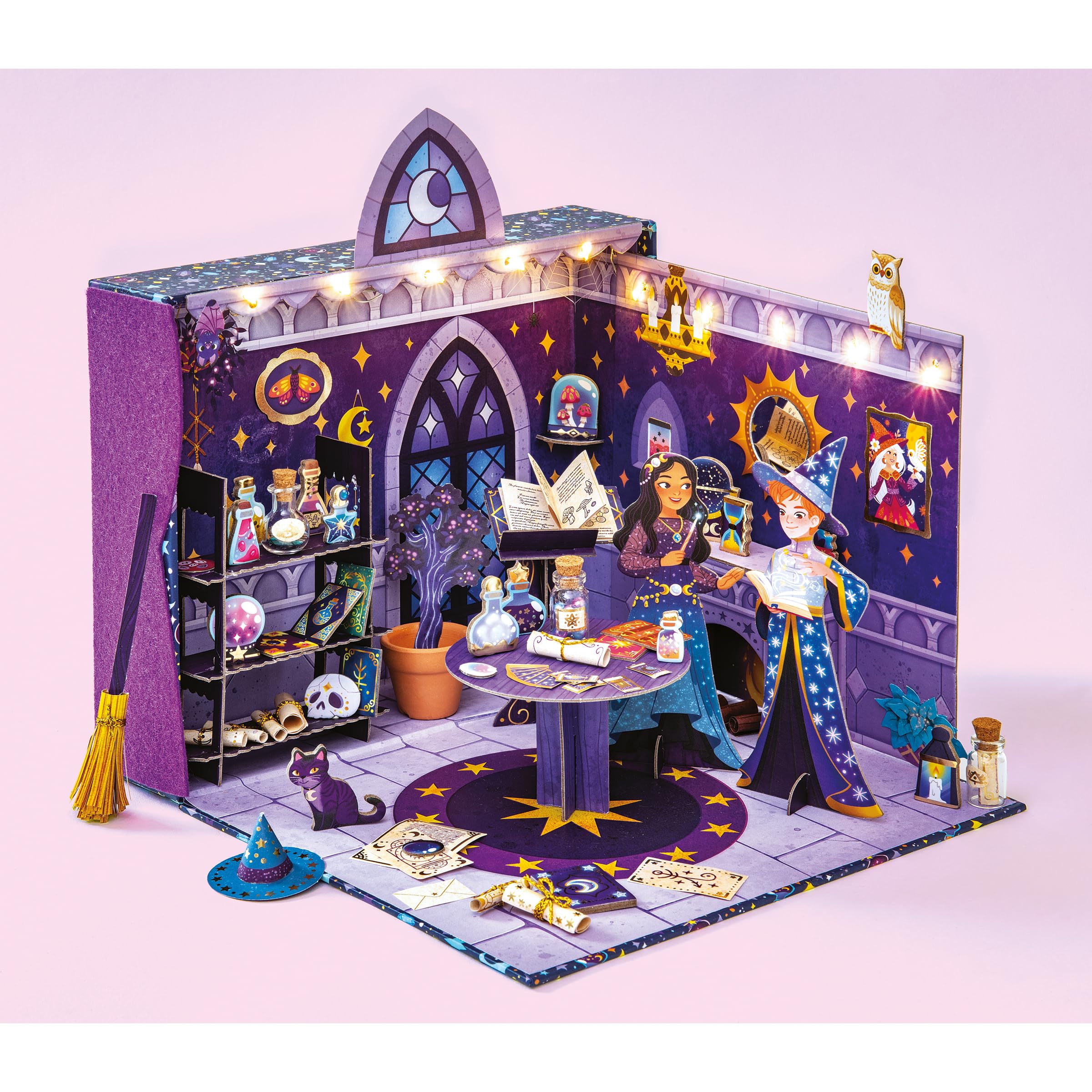 janod-magic-school-zauberer-werkstatt-3d-bastelset-mit-lichterkette-ab-8-jahre image 5
