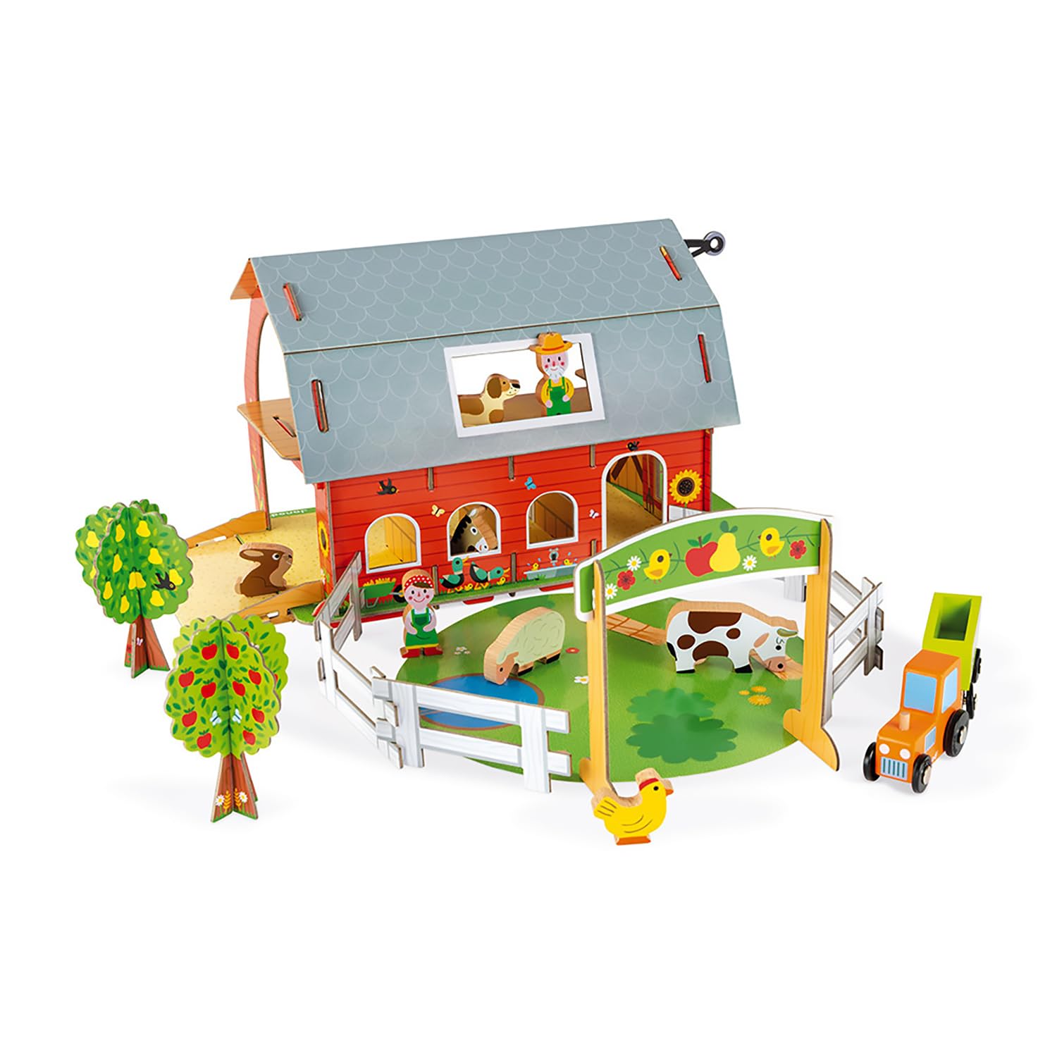 janod-story-bauernhof-j08577-spielset-mit-10-holzfiguren image 2