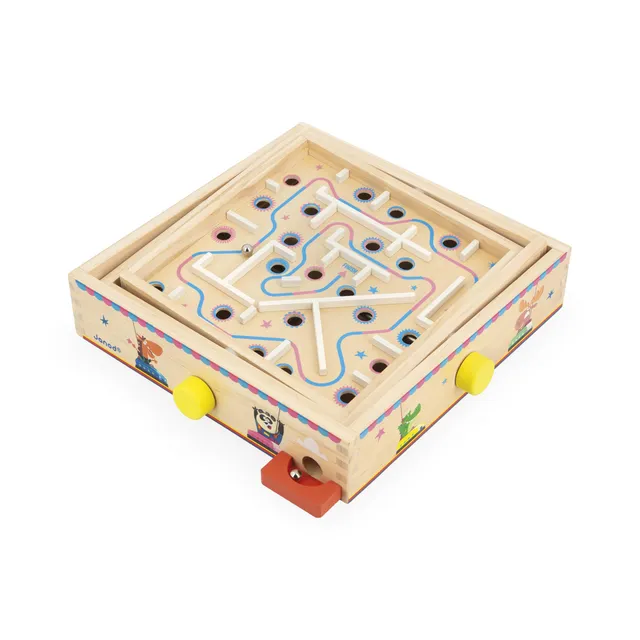 janod-holz-labyrinth-applepop-kugelbahn-geschicklichkeitsspiel-ab-5-jahre image 1