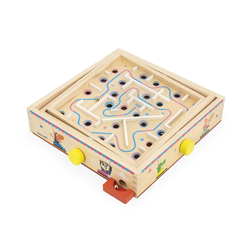 janod-holz-labyrinth-applepop-kugelbahn-geschicklichkeitsspiel-ab-5-jahre image 1