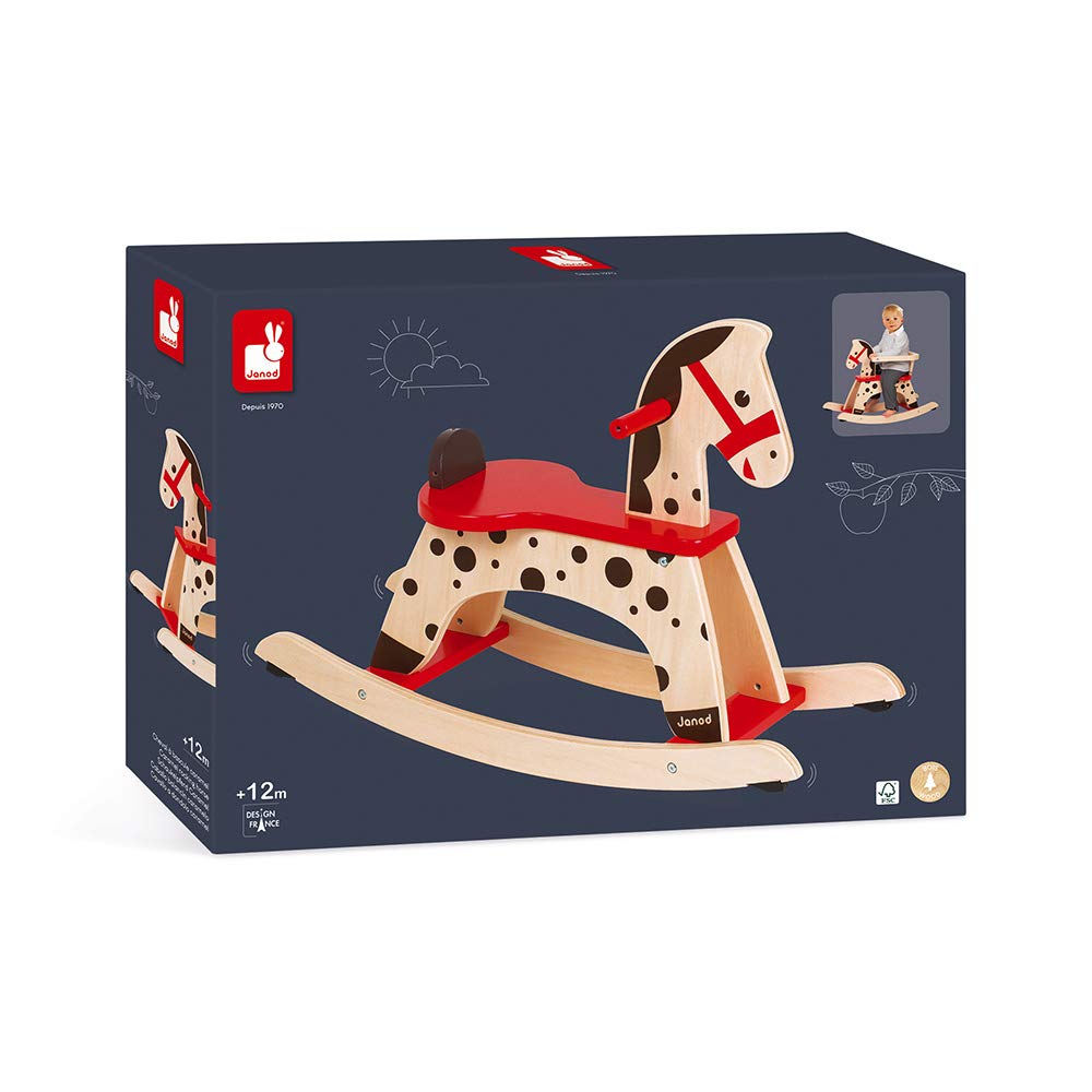 janod-caramel-schaukelpferd-holz-mit-kippschutz-ab-1-jahr image 6