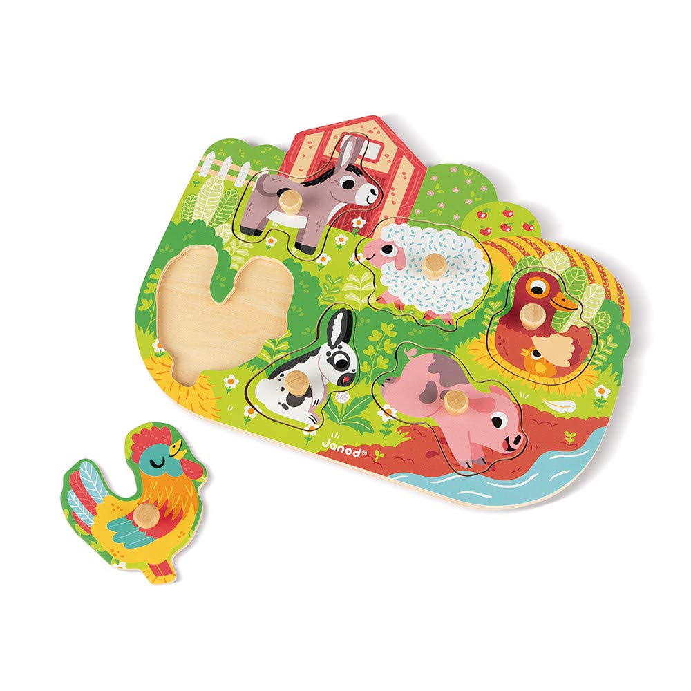 janod-j07096-happy-farm-holzpuzzle-6-teile-bauernhof image 4