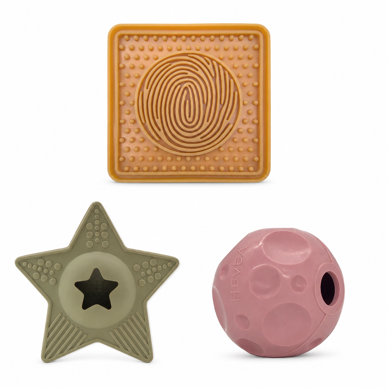 hevea-hund-enrichment-set-leckmatte-star-treat-mond-ball image 3
