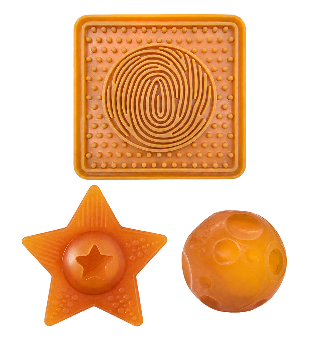 hevea-hund-enrichment-set-leckmatte-star-treat-mond-ball image 1