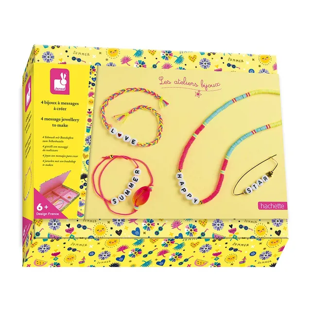 janod-les-ateliers-bijoux-schmuckset-message-4-kreationen-ab-6-jahre image 1