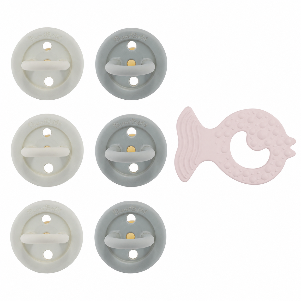 hevea-baby-essential-everyday-set-6x-bumi-b-b-schnuller-fisch-bei-ring image 2