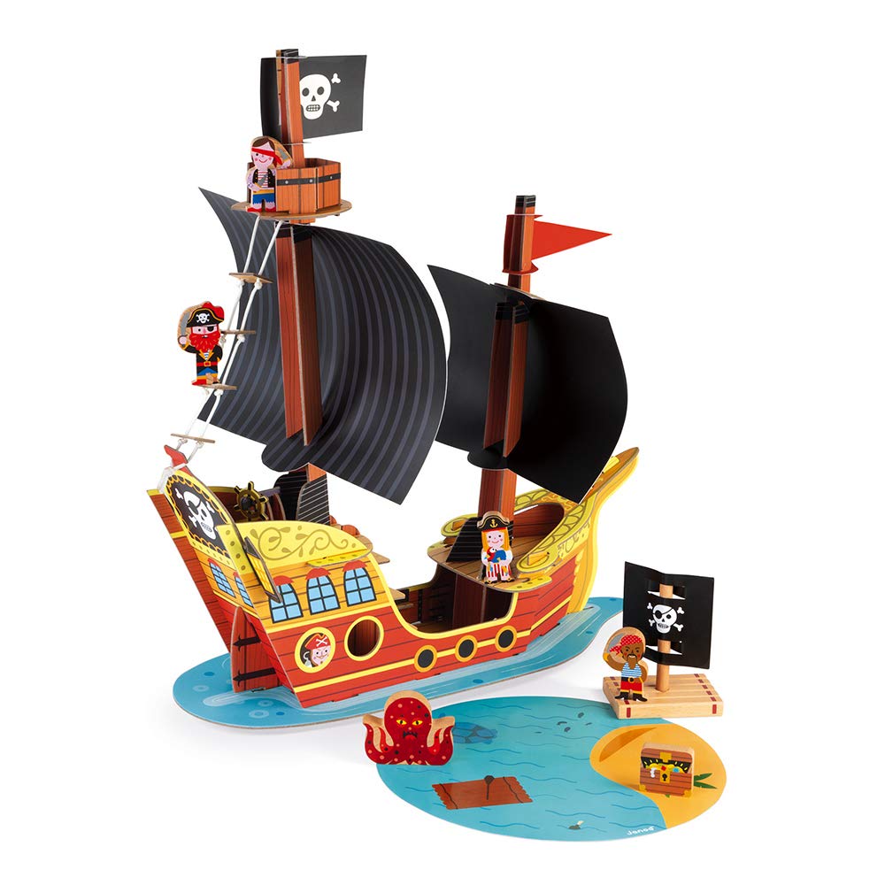 janod-story-piratenschiff-j08579-mit-7-holzfiguren-ab-3-jahren image 2