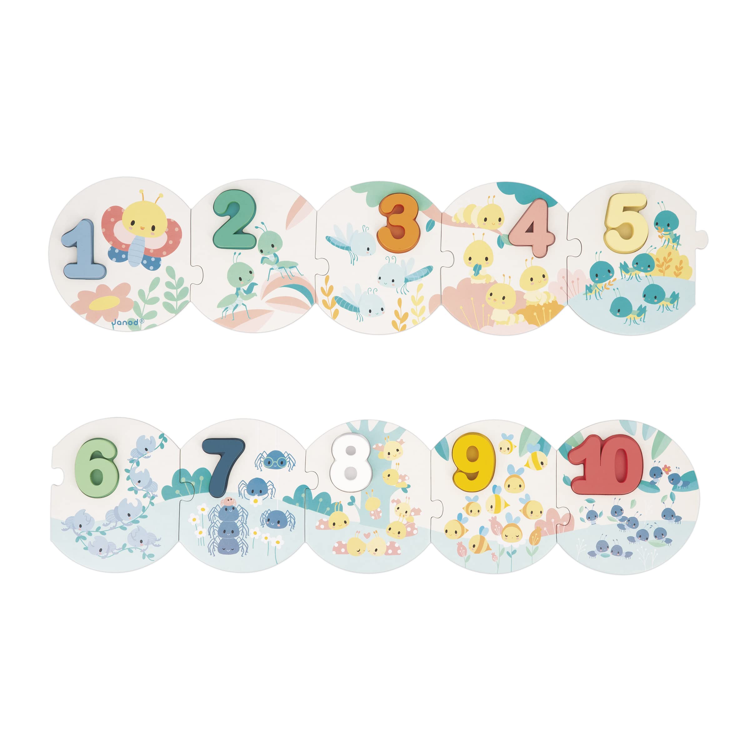 janod-pure-puzzle-meine-ersten-zahlen-j08042-10-teilig-mit-holzzahlen image 1
