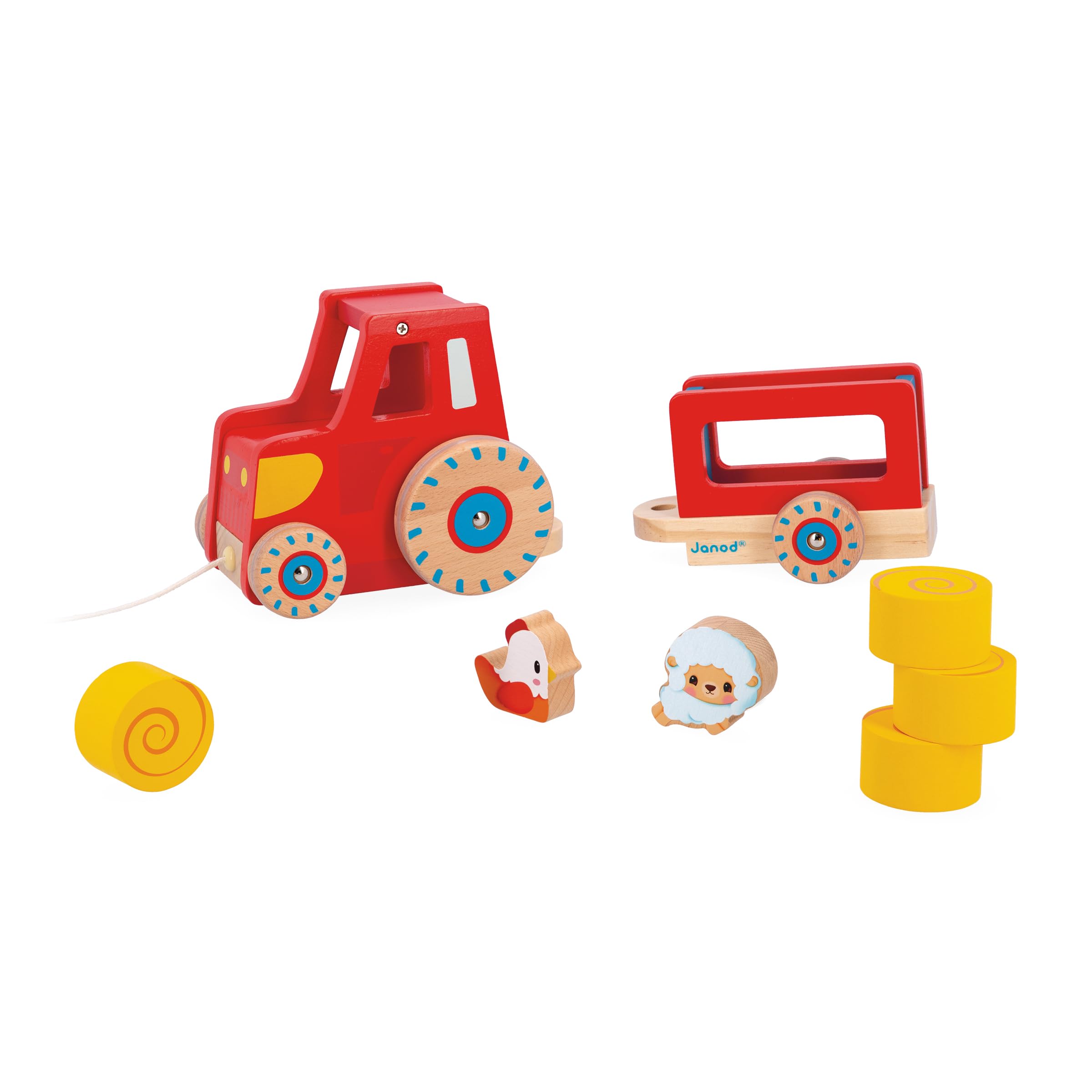janod-farm-traktor-zum-ziehen-aus-holz image 4