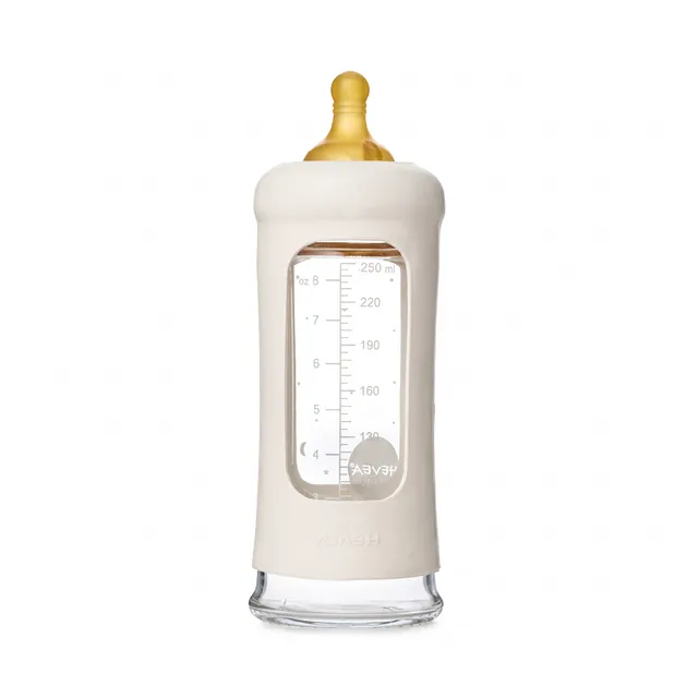 hevea-weithals-baby-glasflasche-250ml-mit-h-lle image 1