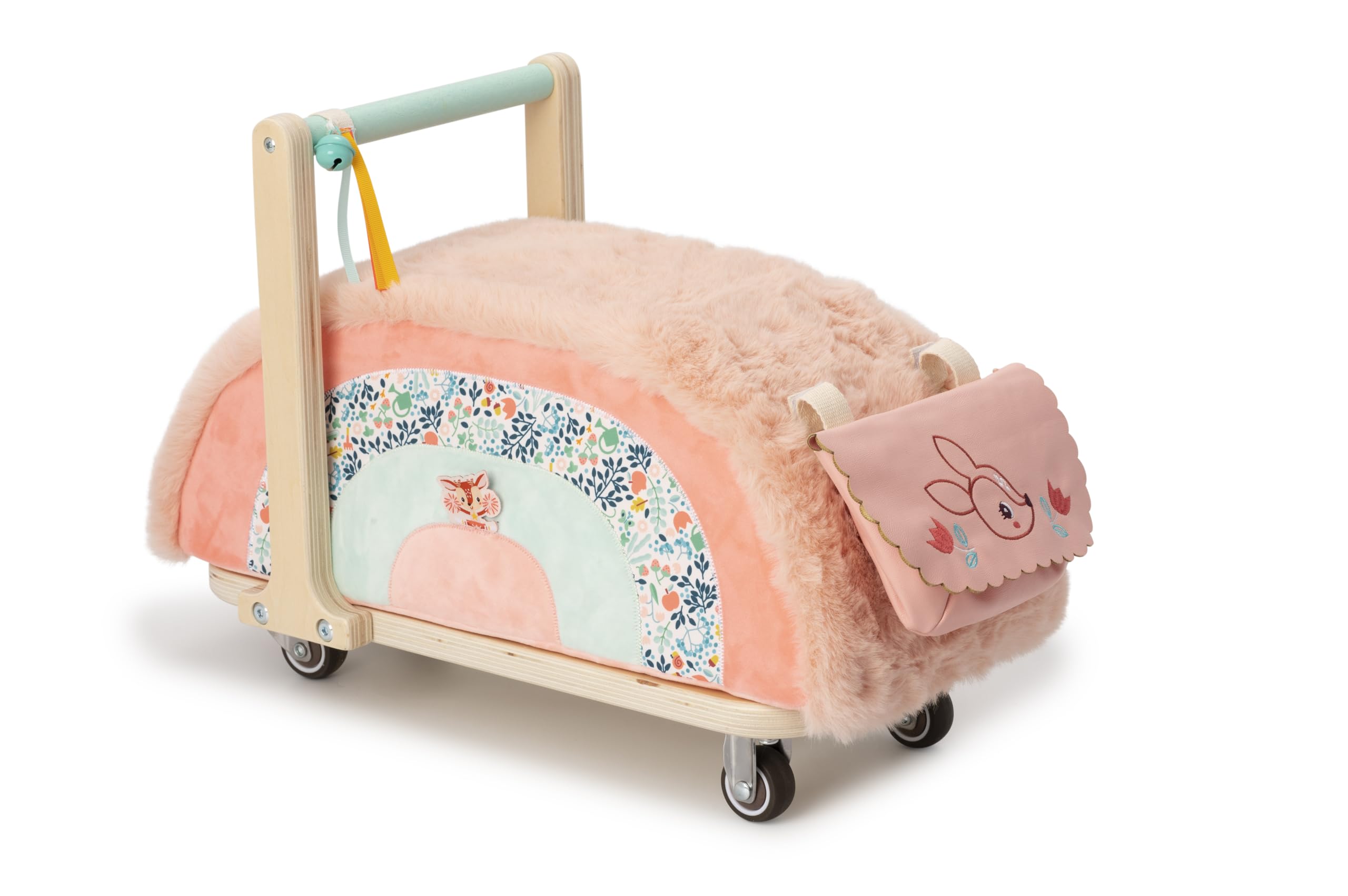 lilliputiens-stella-rutscher-lauflernwagen-rehkitz-aus-holz-und-stoff image 1