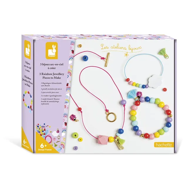 janod-les-ateliers-bijoux-regenbogen-schmuck-bastel-set-2-ketten-und-1-armband-a image 1
