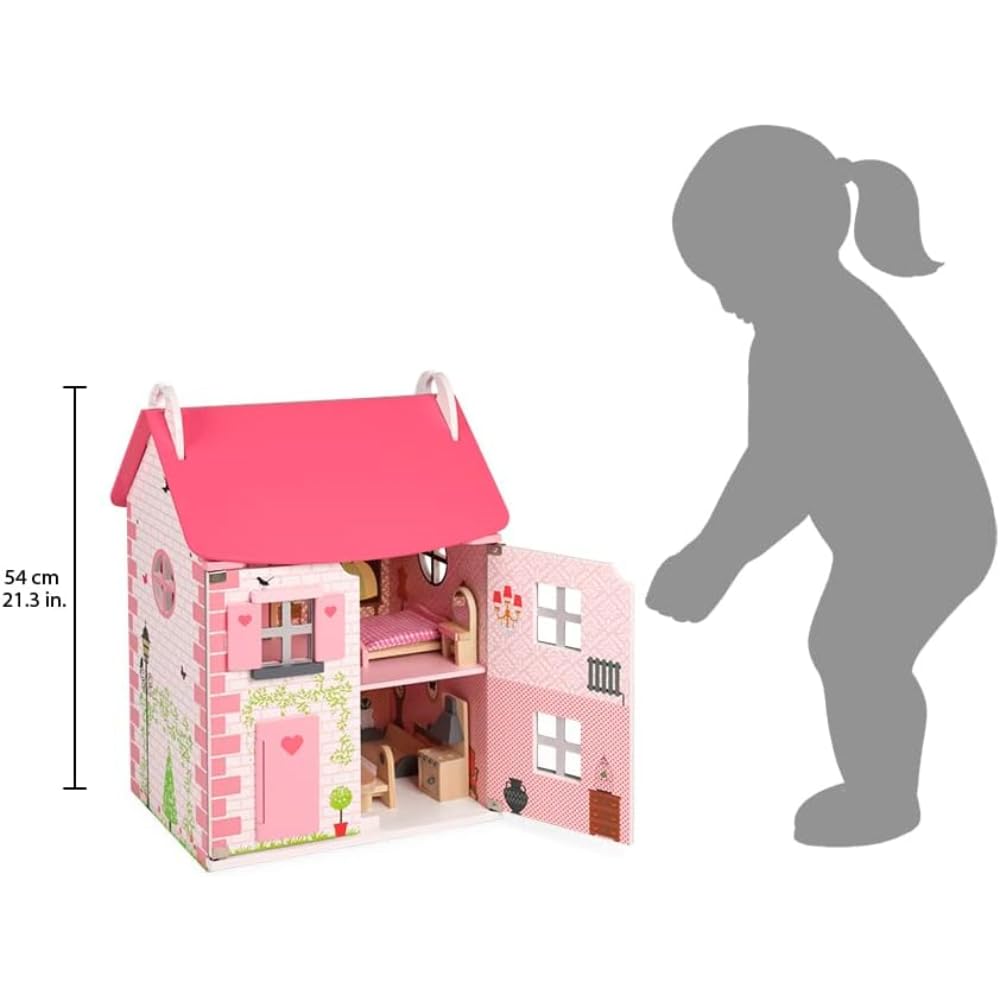 janod-mademoiselle-holz-puppenhaus-3-etagen-mit-11-zubeh-rteilen image 2